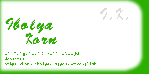 ibolya korn business card